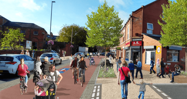 Sharrow lane, Sheffield, as a cycle friendly street
