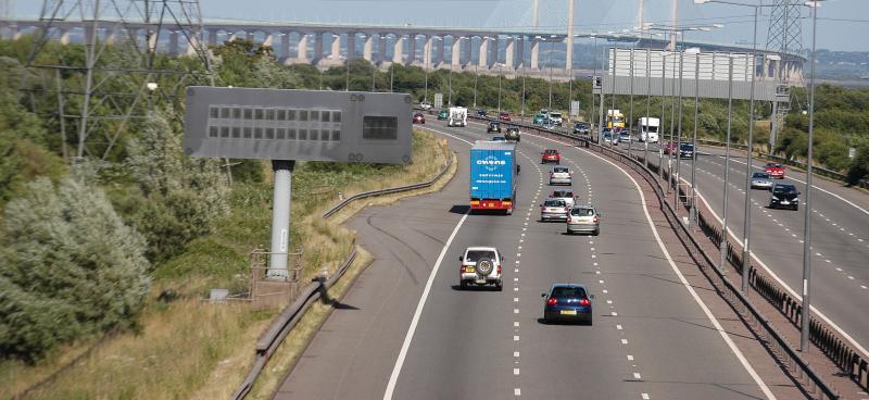 M4 motorway in south Wales