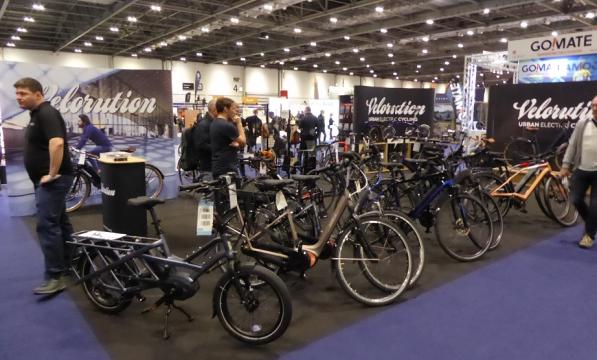 London Bike Show: E-bikes on the Velorution stand