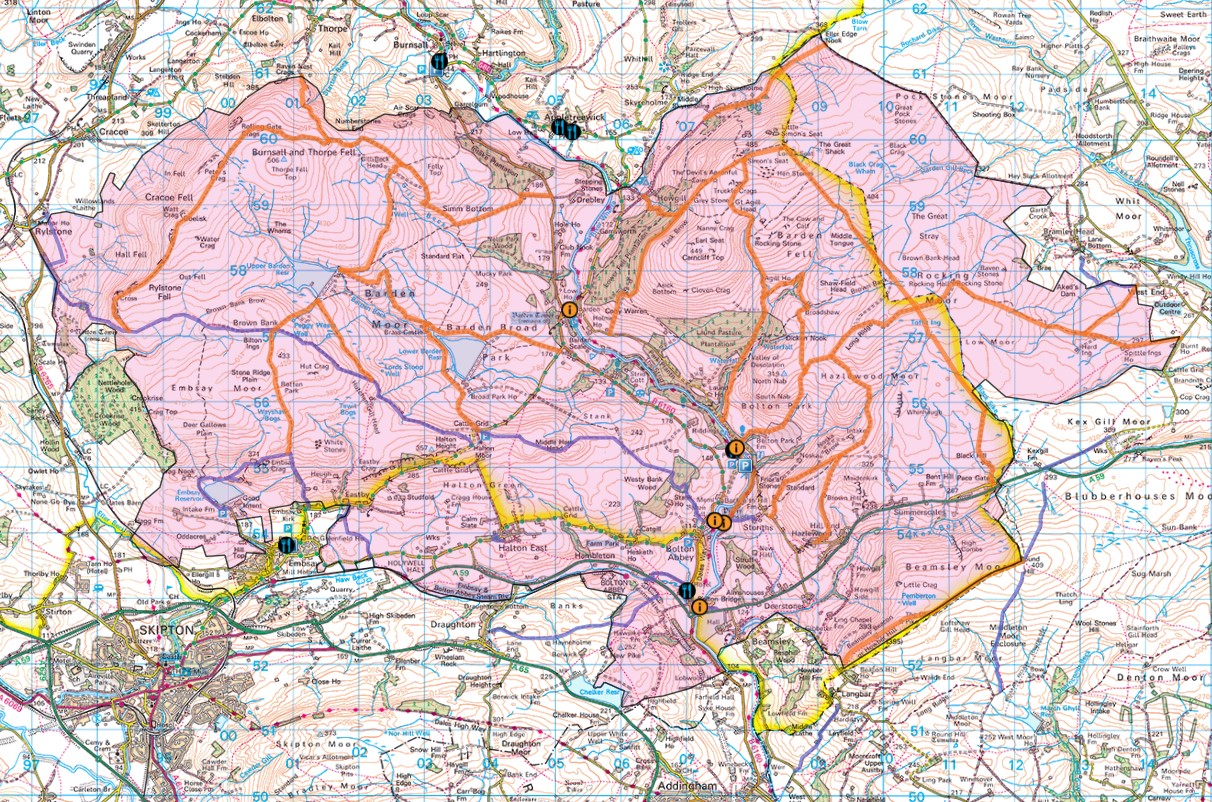 Map of Bolton Abbey estate