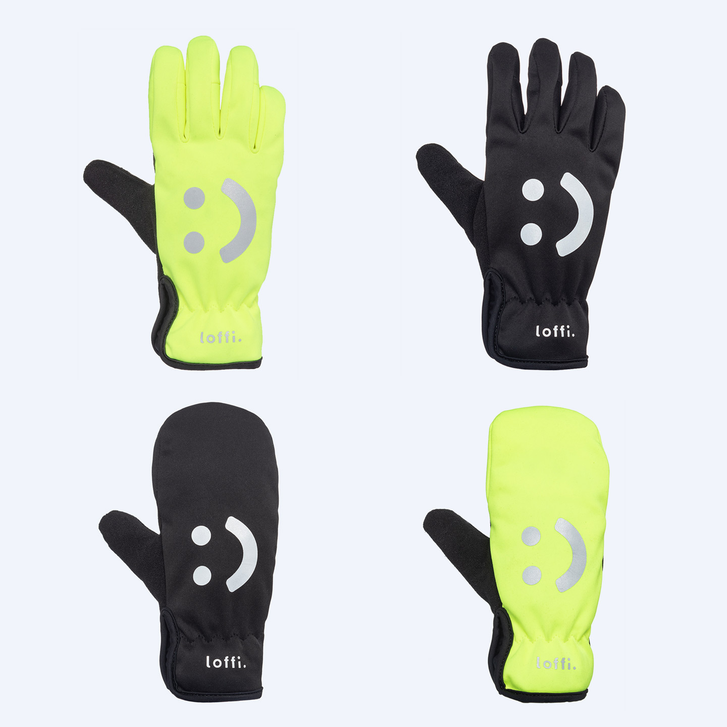smiley face cycling gloves