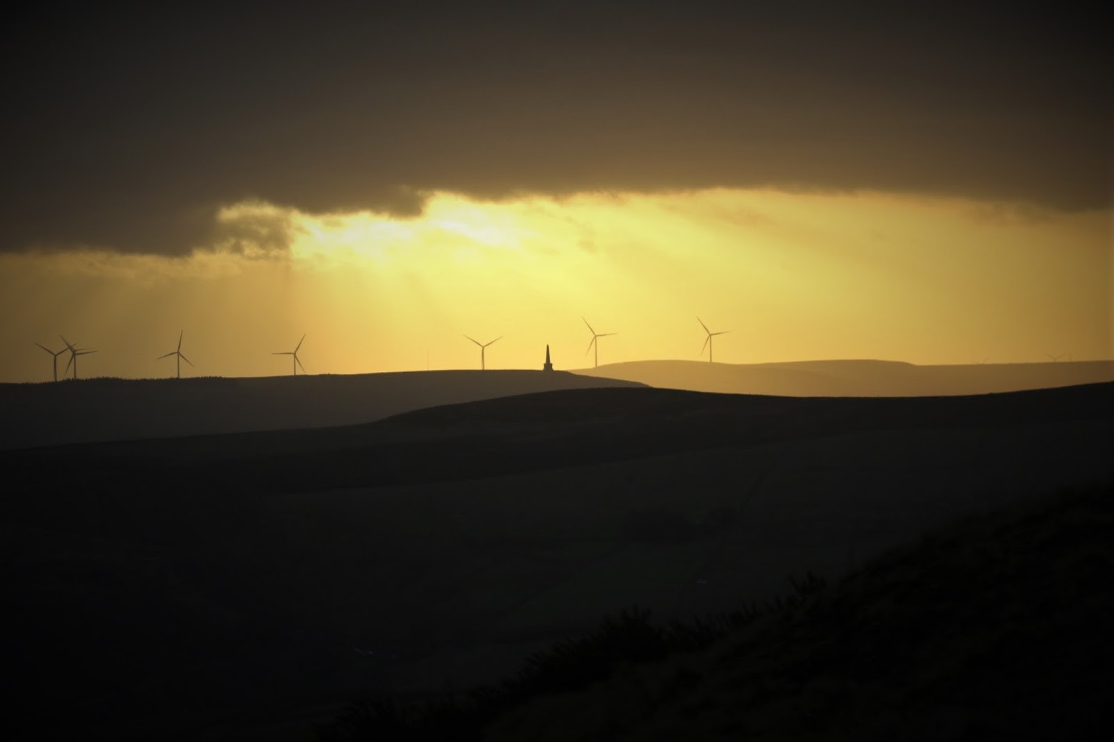 View of Stoodley Pike from Warley Moor. Photo by Halifax Imperial Wheelers