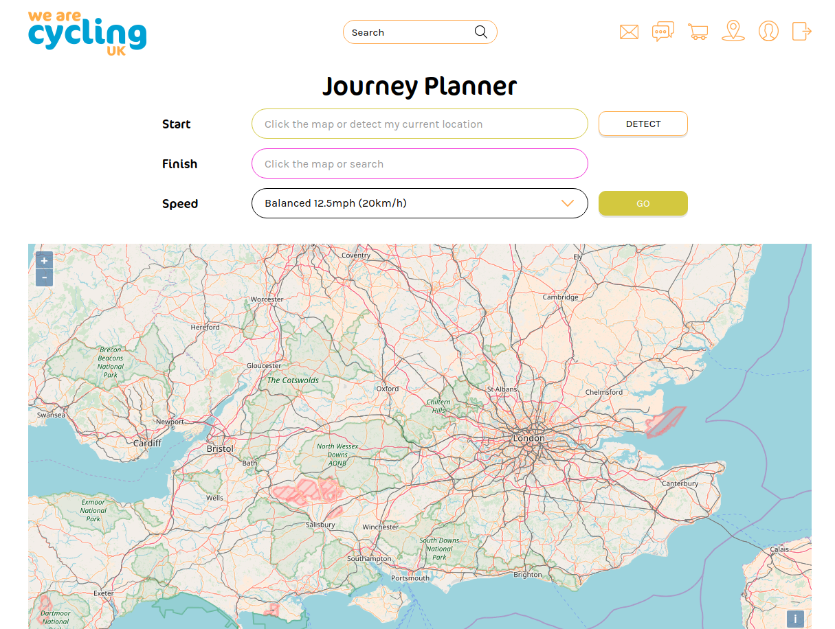 cycling uk journey planner
