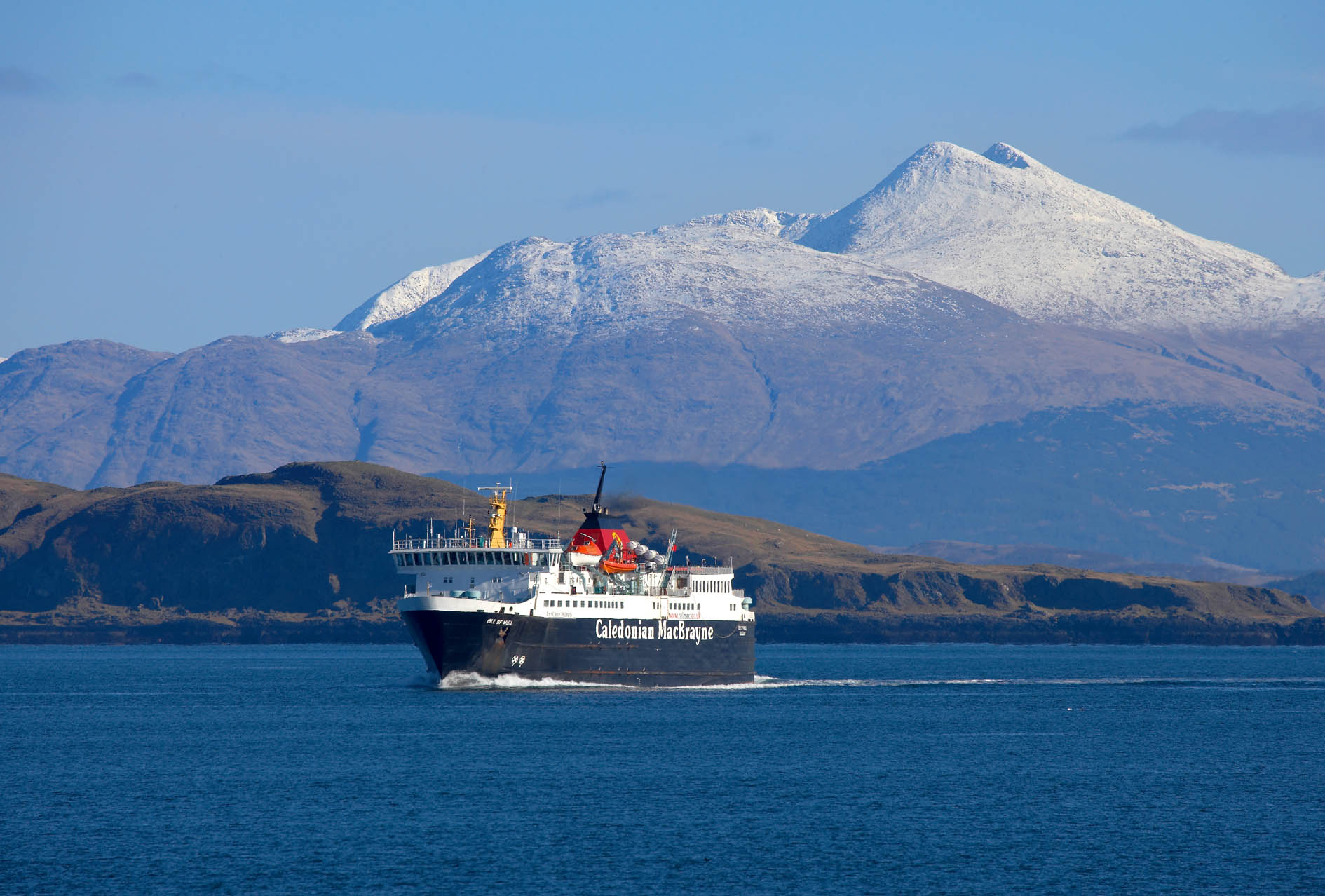 Caledonian MacBrayne ferry with Isle of Mull