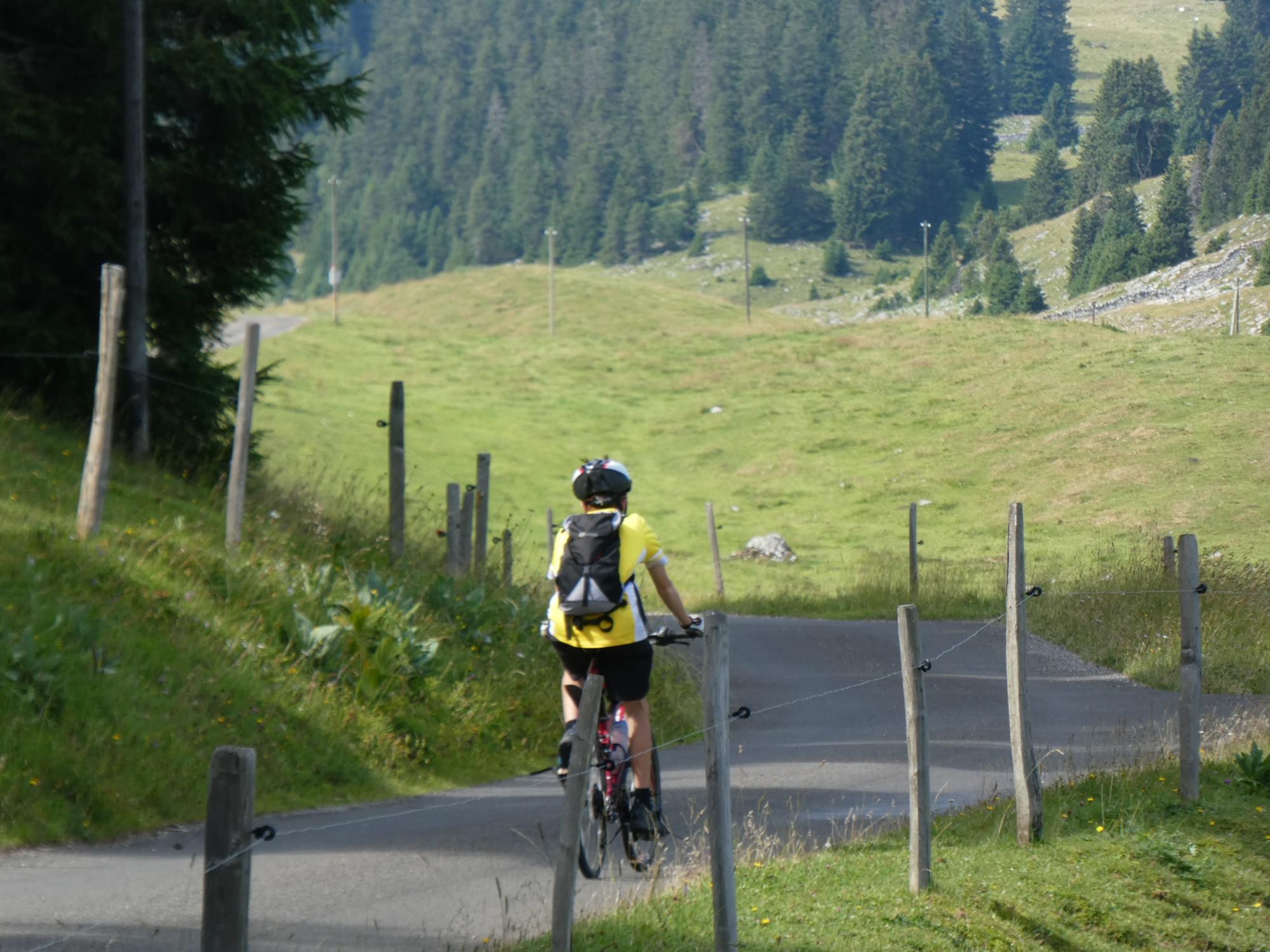 Izaak on Combe des Amburnex high in the Jura on last day