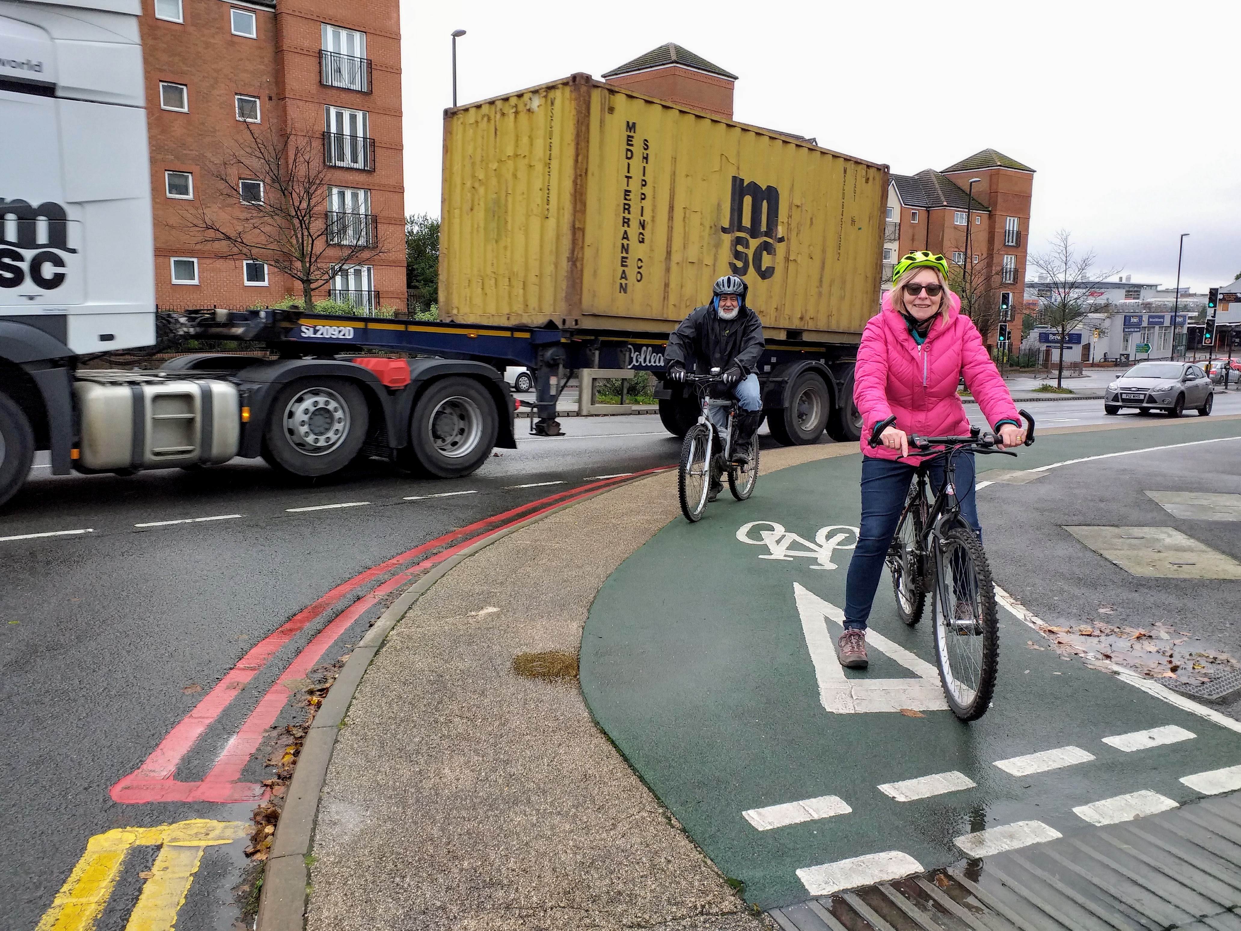 using the green cycle path