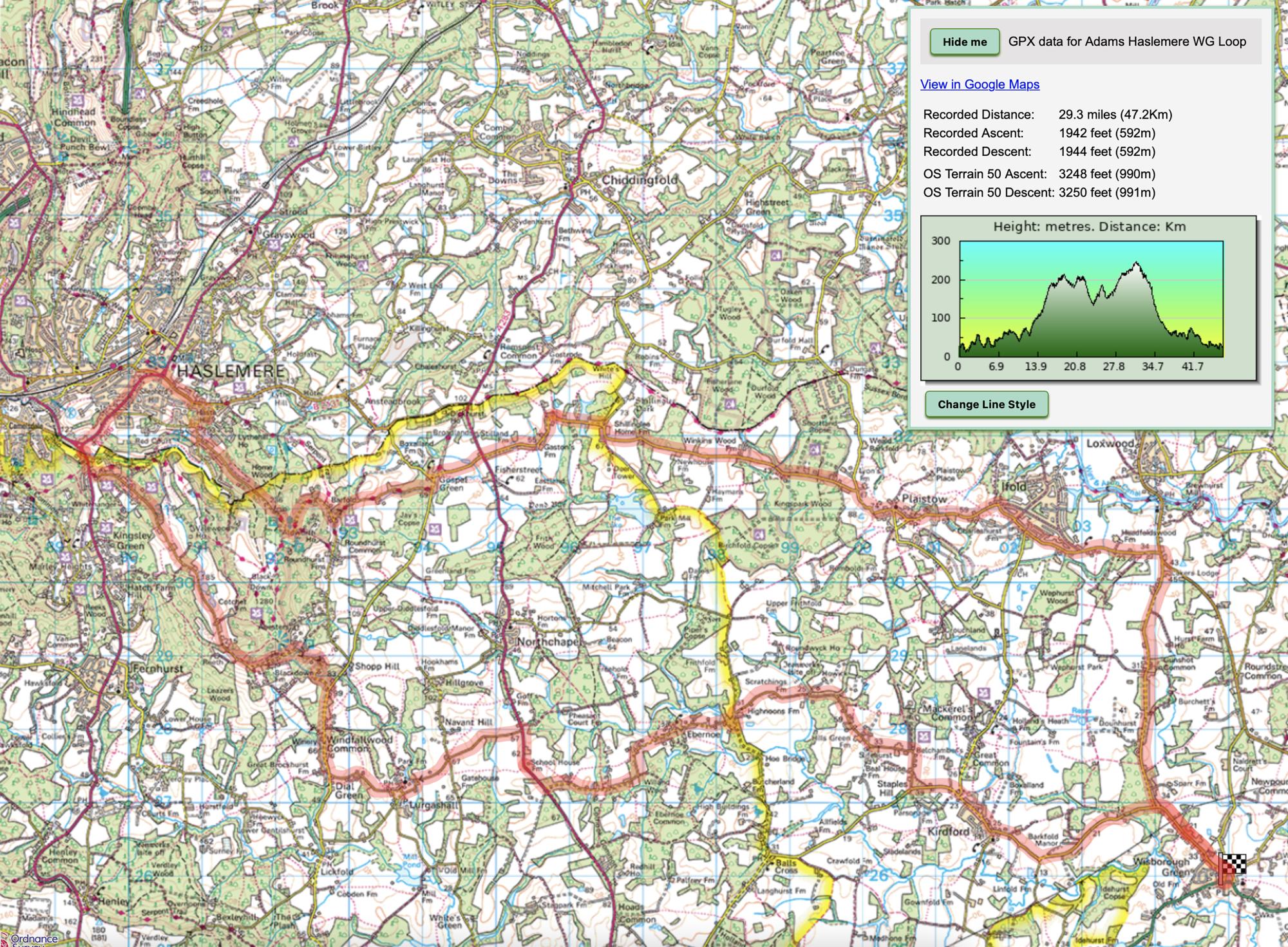 Haslemere Loop for Two Weald Ride