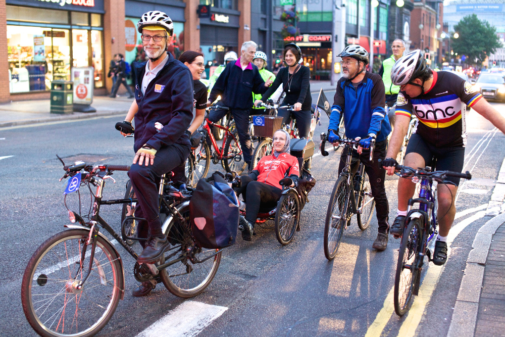 CTC Chair David Cox on the Birmingham Space for Cycling ride