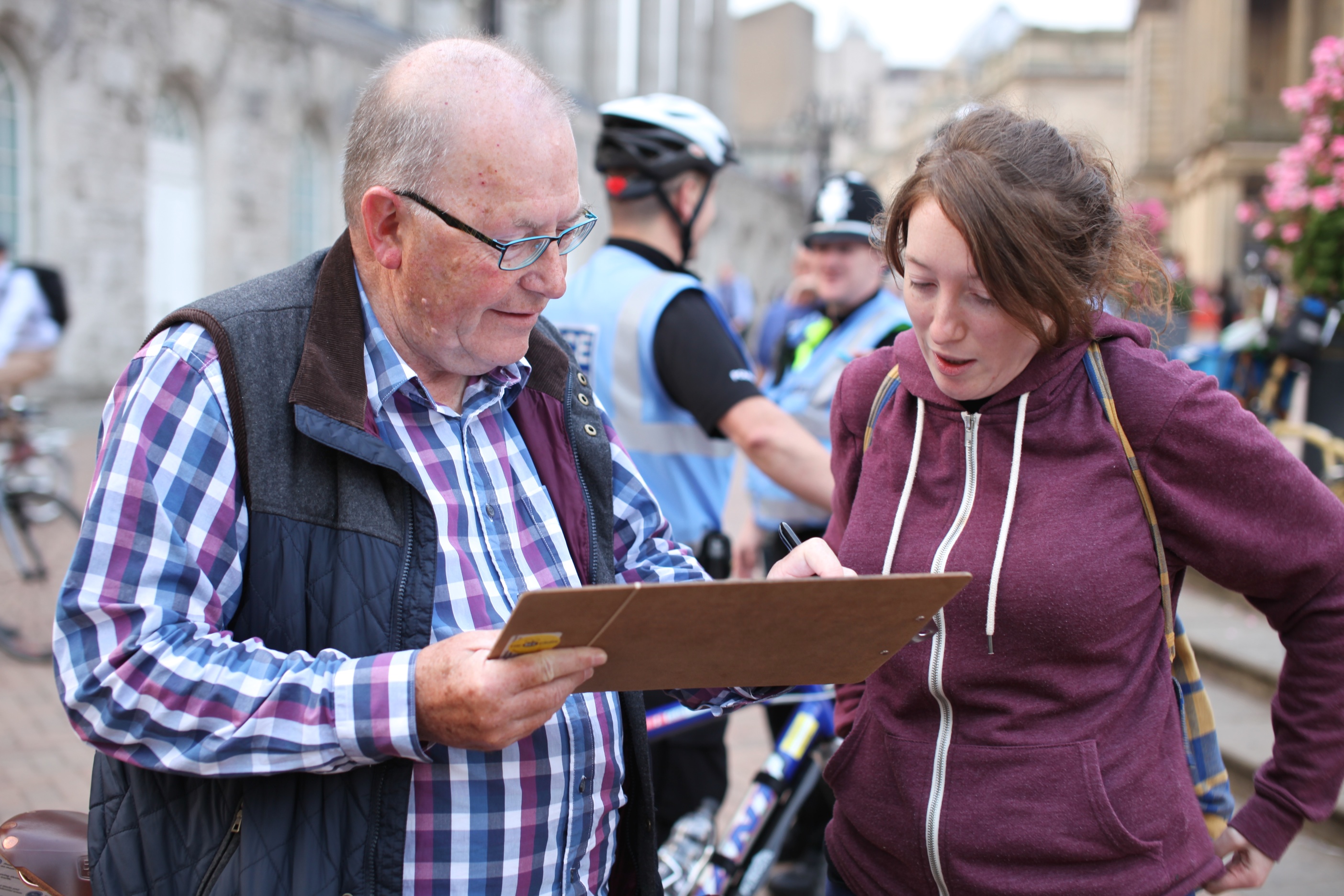 Preparing and conversing before heading out