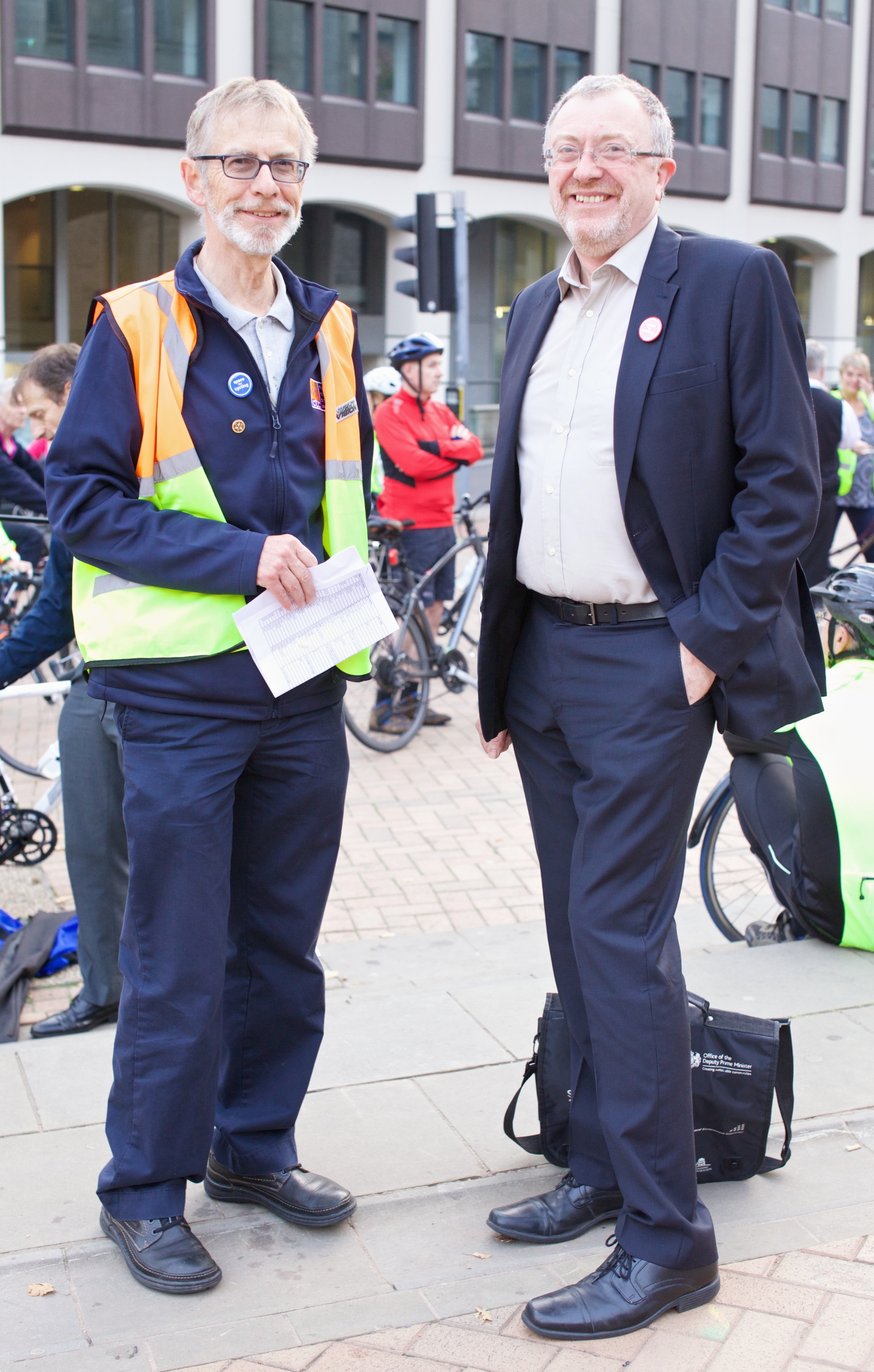 David Cox, Chair of CTC with MP Richard Burden