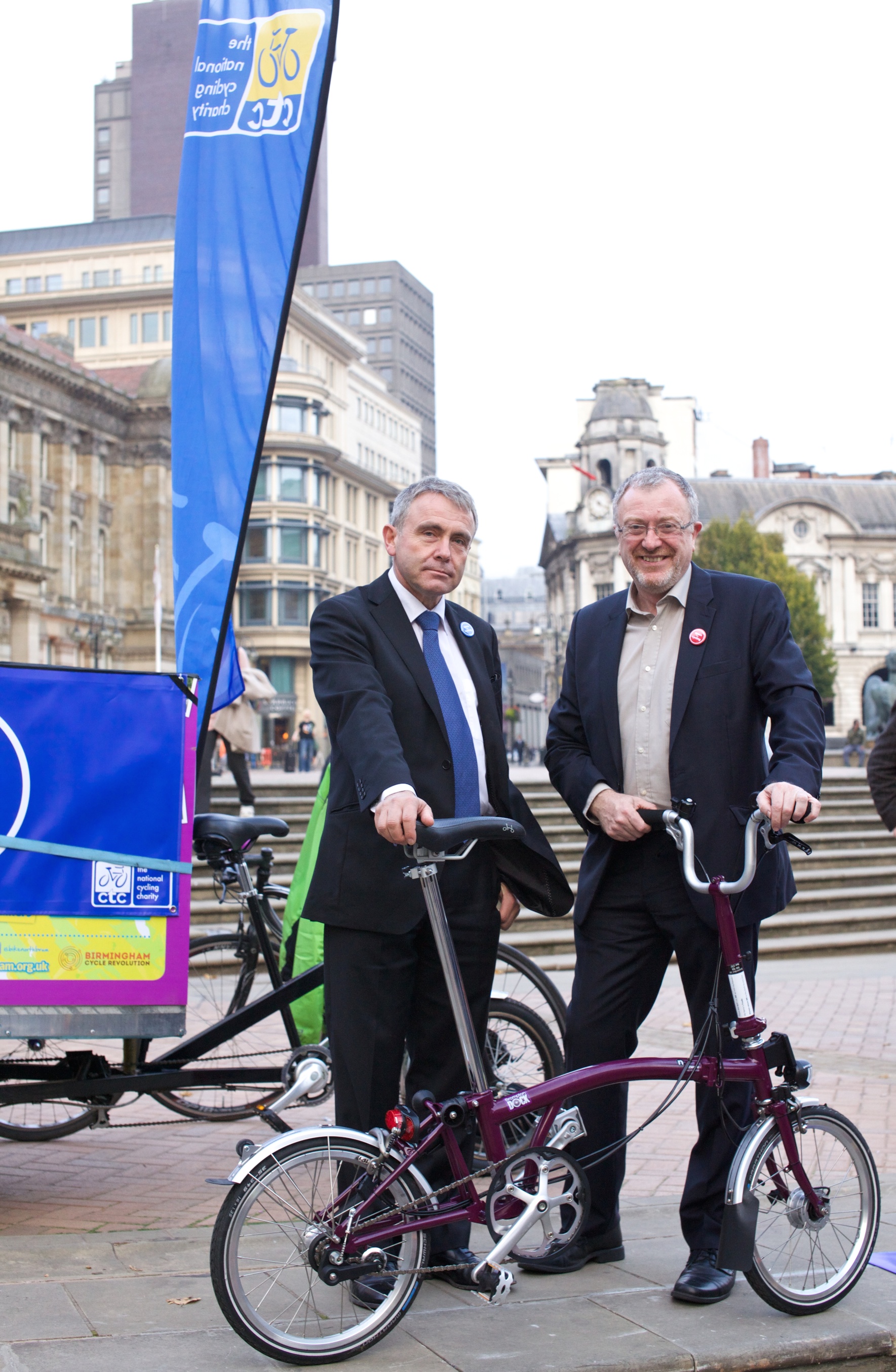 Transport Minister Robert Goodwill and MP Richard Burden
