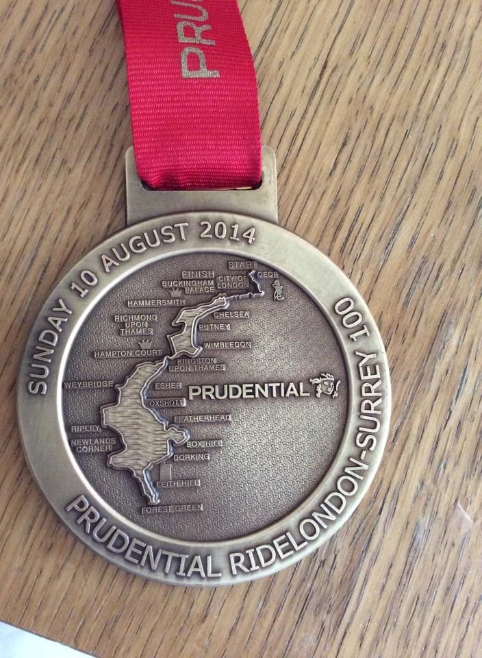 The RideLondon medal