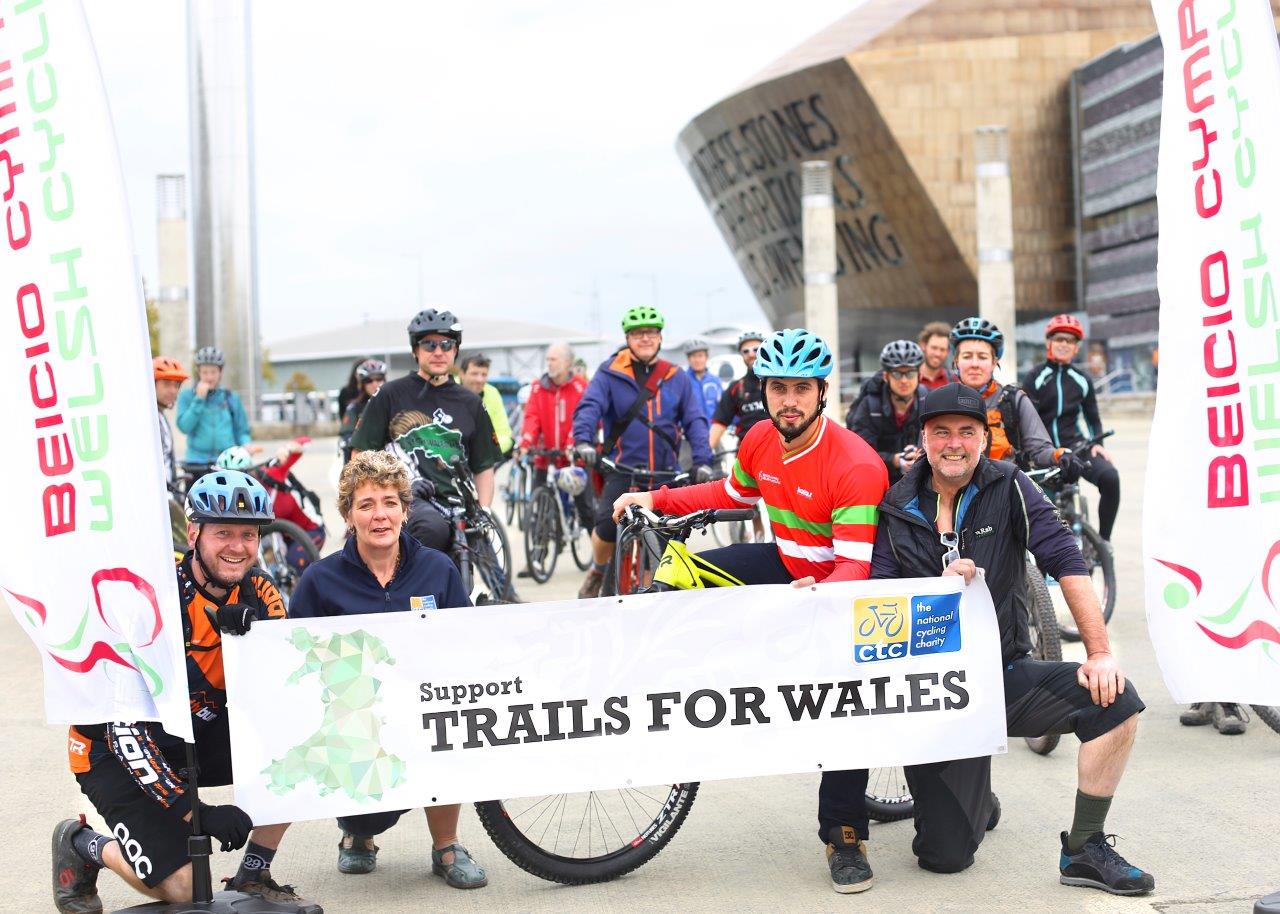 Supporters for Trails for Wales in Cardiff
