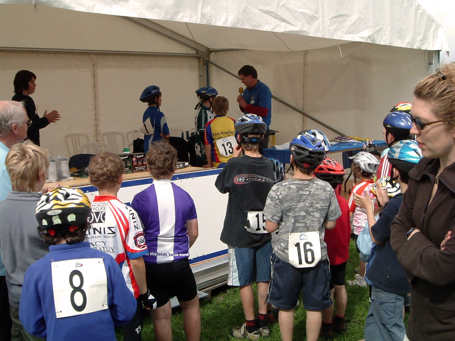 Young riders collect their prizes