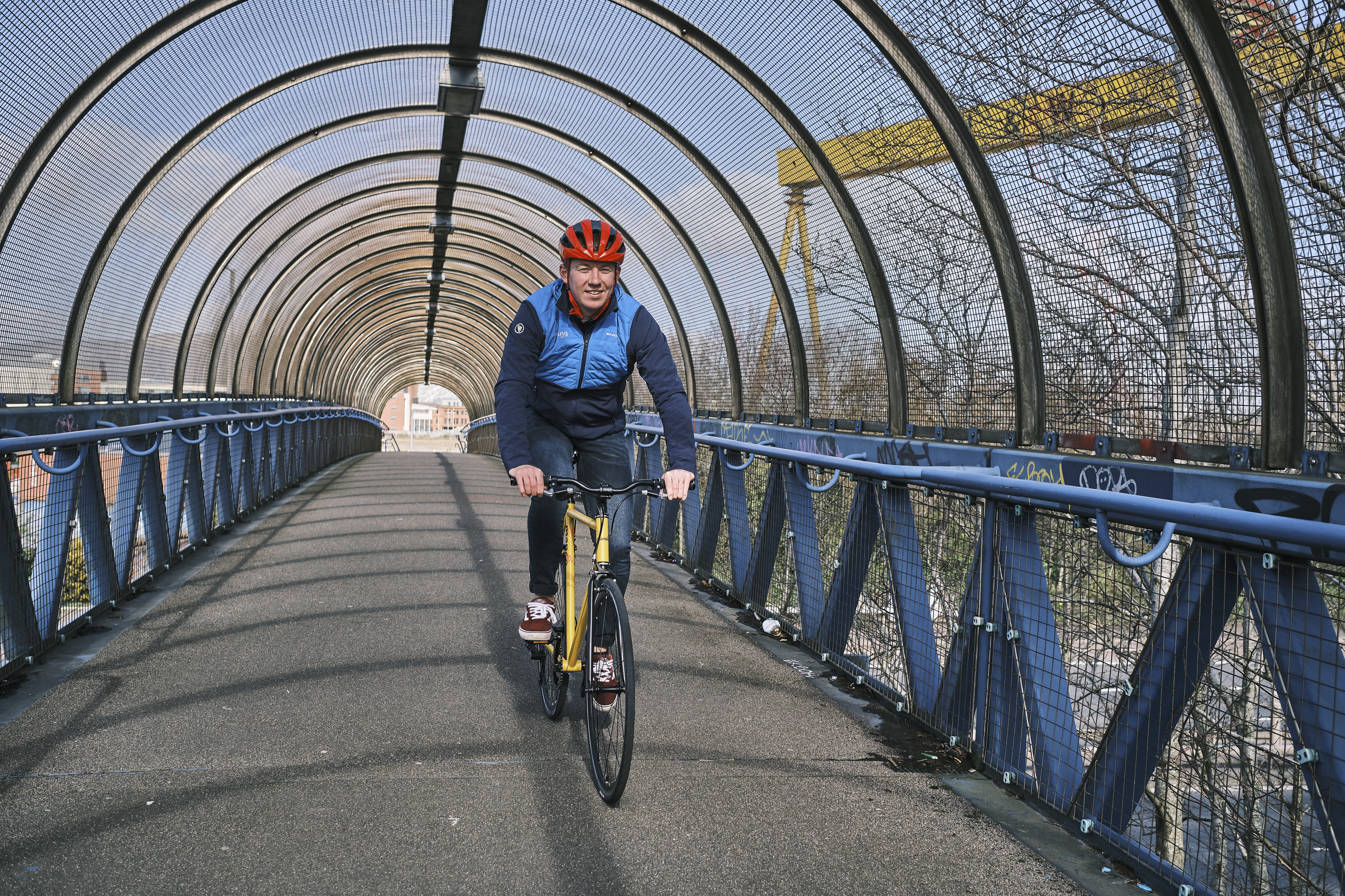 Riding along the Routes and Roots trail