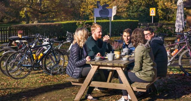 Cyclist Cafe group