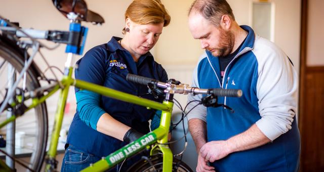 Cycling UK's Abi Wingate shows how to fix a brake cable
