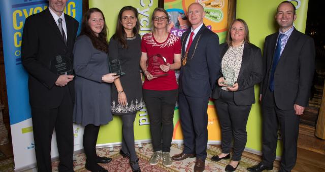 Sally Hinchcliffe and PC Dominic Doyle receive their awards