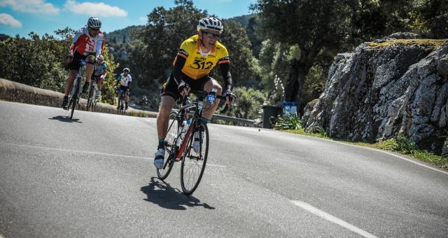 Roy pictured cycling in Majorca