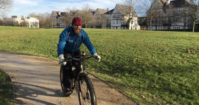 Sam Jones cycling home for Christmas