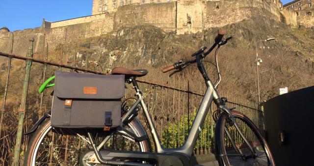 The ebike at Edinburgh Castle
