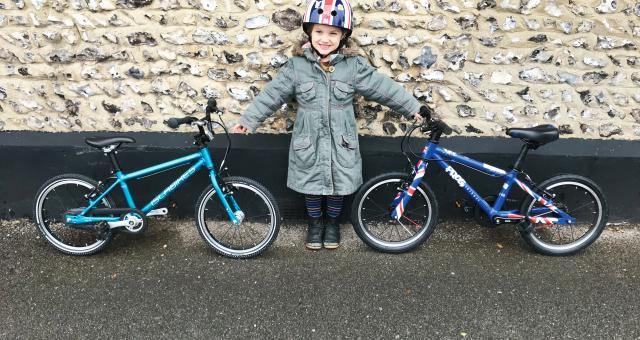 4-year-old testing a Cnoc 16 and Frog 48