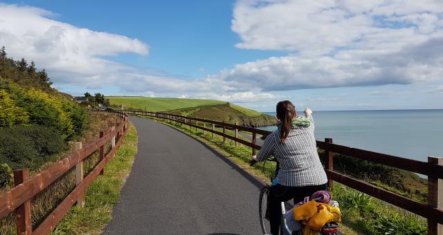 Laura on the Waterford Greenway