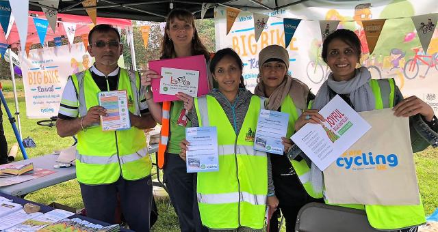 Community Cycle Club volunteers man the Cycling UK stall