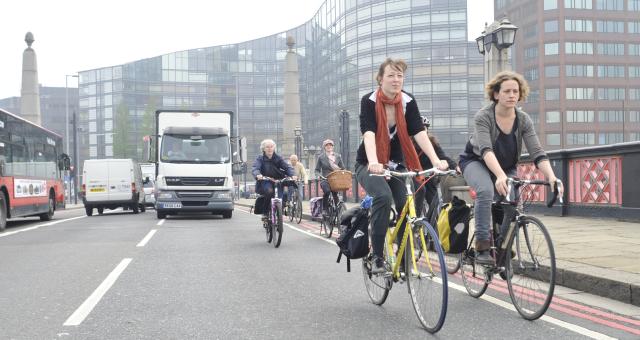 Cyclists in London