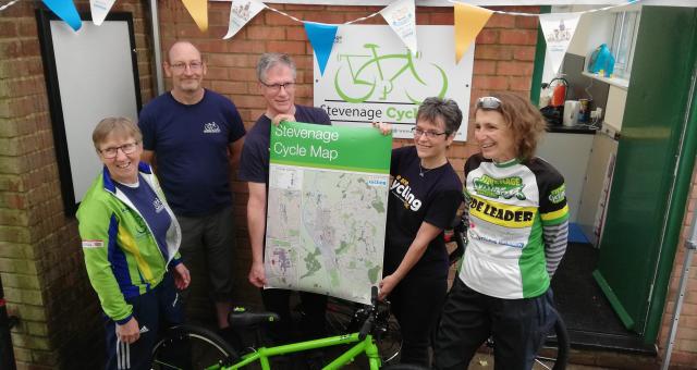 Volunteers presenting a map