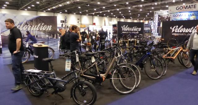 London Bike Show: E-bikes on the Velorution stand