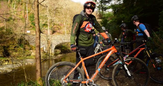 Blaen Roberts and his mountain bike