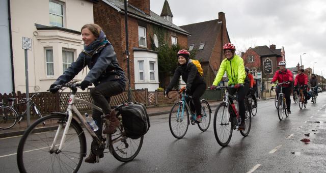 People cycling during our Festival of Women &amp; Bicycles 2017