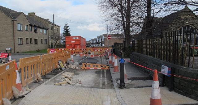 Cycle track under construction (photo cc Stephen Craven)