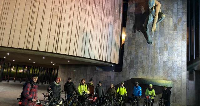 A picture of the start location outside Newcastle Civic Centre in Newcastle upon Tyne