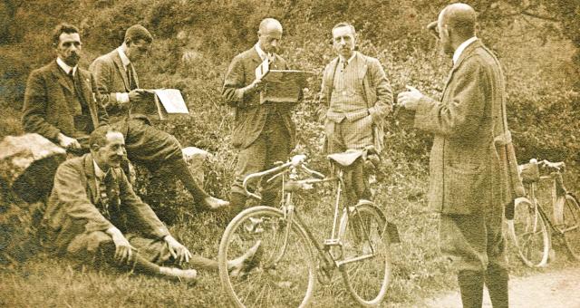 Club cyclists exploring the Wicklow Hills, Ireland, August 1914