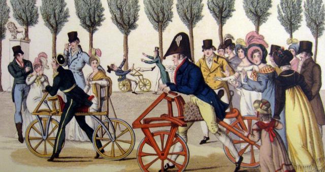 Velocipedes, Jardin du Luxembourg, Gentry Publishers, 1818