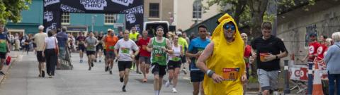 Runners taking part in the  Great West Run