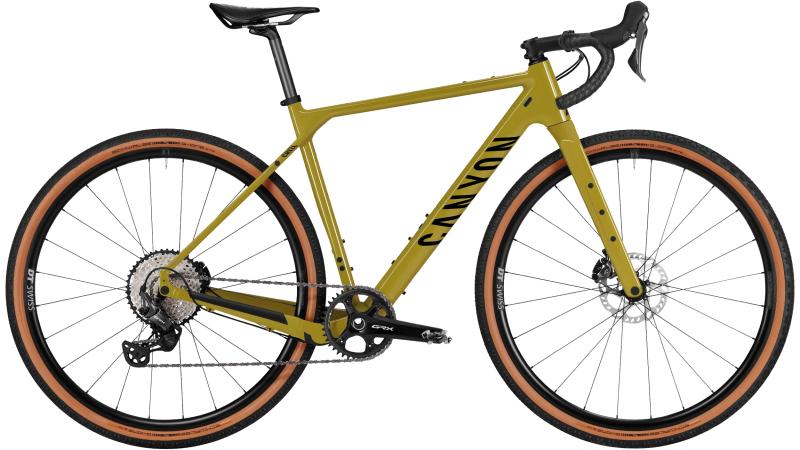 A yellow Canyon gravel bike