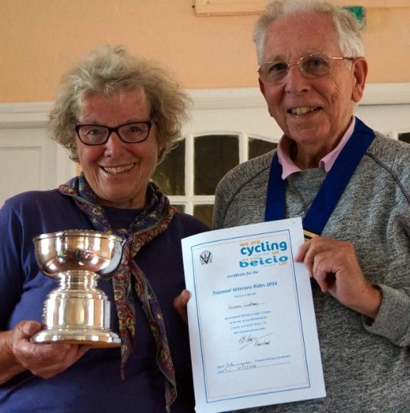 Oldest lady and man on Chester &amp; N. Wales ride. Photo by