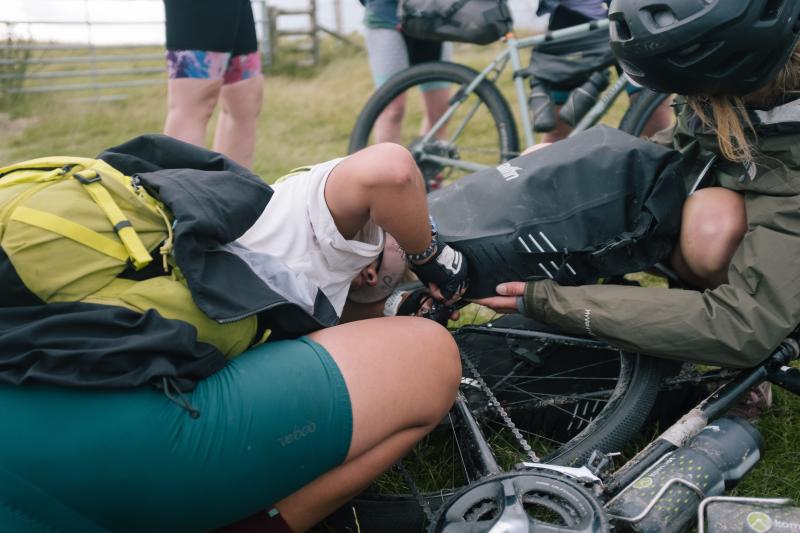 Vedangi dives straight in to fix a trailside problem