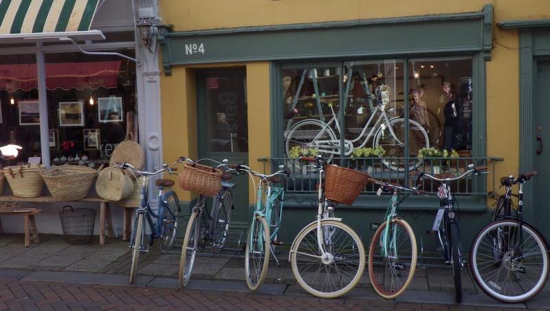 Bikes outside a shop