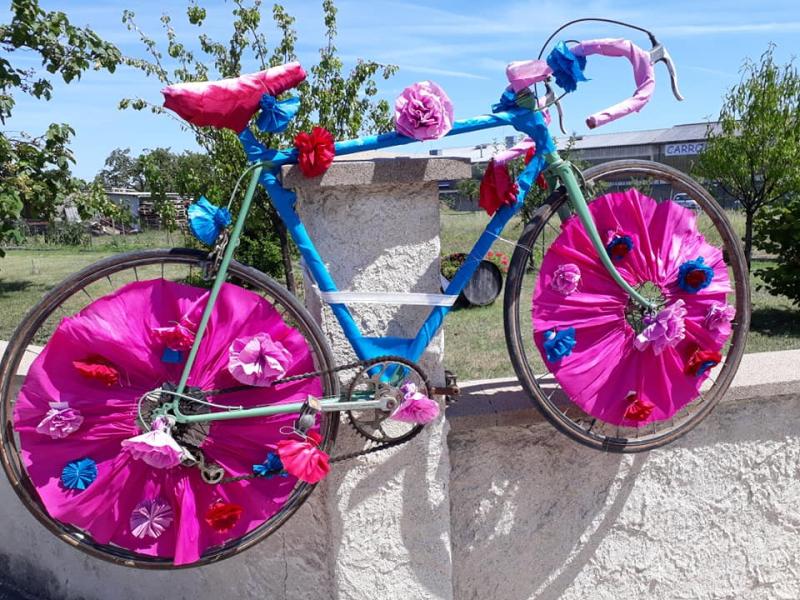 A decorated bike
