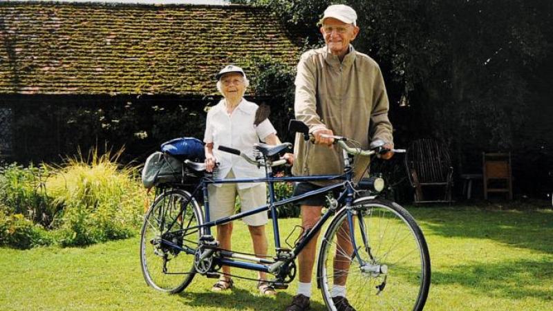 Lionel and Joyce rode to their 90th birthday celebrations