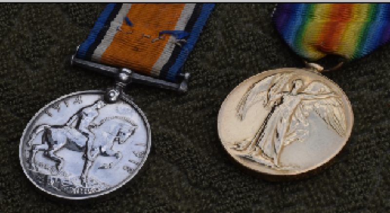 Bert’s medals – The British War Medal and The British Victory Medal