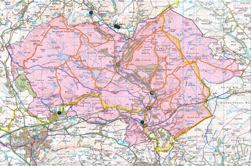 Map of Bolton Abbey estate