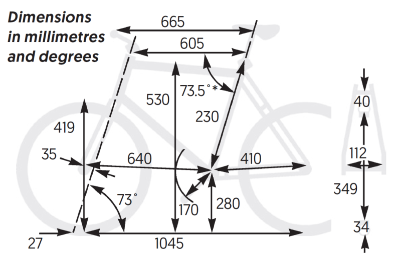 The dimensions of the Brompton