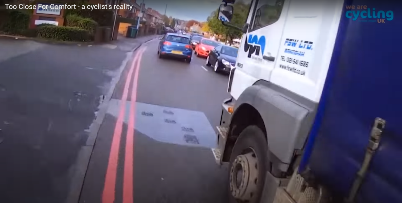 Close passing is one of the most common problems cyclists can catch on camera