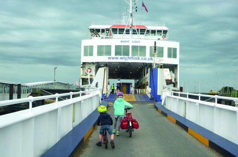 Boarding the ferry to Yarmouth