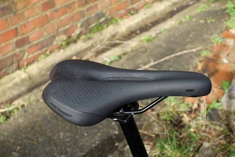 A black bicycle saddle